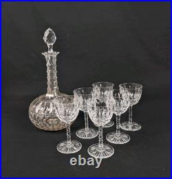 Service Liqueur Cristal Taillé Style Baccarat Ou Saint Louis