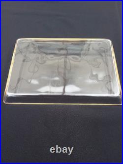 Service Liqueur Plateau-2 Carafes-6 Verres-cristal+dorure Or-baccarat St Louis