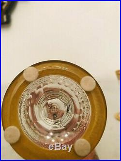 Service Saint Louis Thistle carafe et verres décor or France antique glass
