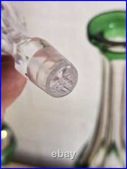 Service à Liqueur en Cristal taillé overlay bleu de St Louis