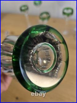 Service à Liqueur en Cristal taillé overlay bleu de St Louis