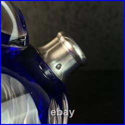 Service à liqueur Art Déco en cristal doublé, Saint-Louis, cerclé Argent 1930