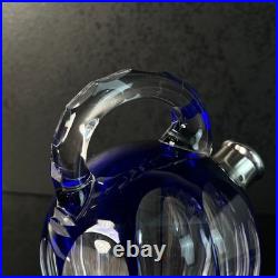 Service à liqueur Art Déco en cristal doublé, Saint-Louis, cerclé Argent 1930