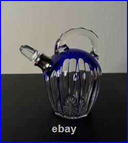Service à liqueur Art Déco en cristal doublé, Saint-Louis, cerclé Argent 1930