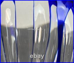 Service à liqueur Art Déco en cristal doublé, Saint-Louis, cerclé Argent 1930