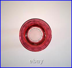 Service à liqueur ancien cristal overlay rouge modèle Joseph Saint-Louis St