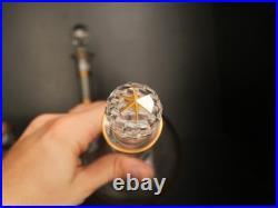 Service à liqueur carafe verre cristal gavé doré or Baccarat ou Saint Louis