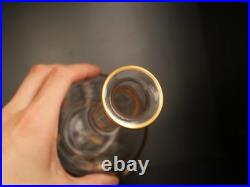 Service à liqueur carafe verre cristal gavé doré or Baccarat ou Saint Louis