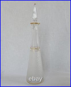 Service à liqueur cristal de Saint Louis modèle givré doré