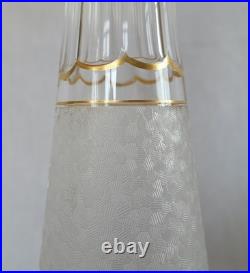 Service à liqueur cristal de Saint Louis modèle givré doré