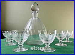 Service à liqueur gravé en cristal Baccarat Saint Louis