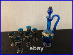 Service à liqueur modèle'Nostalgie' cristal Saint Louis (prix pour 7 pièces)