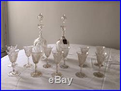 Service à liqueur ou porto en cristal de Saint Louis 2 carafes et 11 verres