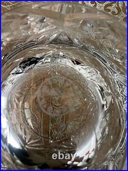 Service à whisky Cristal Saint Louis Chantilly signé TBE carafe & 4 verres