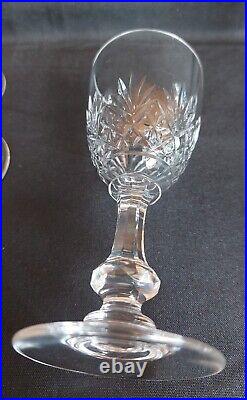 Service de 10 verres à Porto en cristal de St Louis modèle Massenet 1930