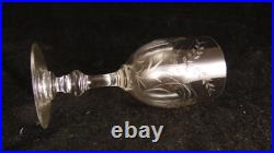 Service de 5 verres à vin cristal Saint Louis service Metz gravure 3216 Muguet