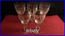 Service de 5 verres a vin rouge en cristal de Saint Louis modèle Cleo