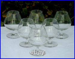 Service de 6 verres à cognac en cristal de Saint Louis Haut. 13 cm