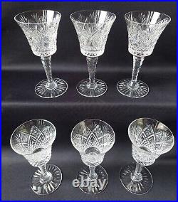 Service de 6 verres à vin blanc en cristal de St Louis modèle Musset