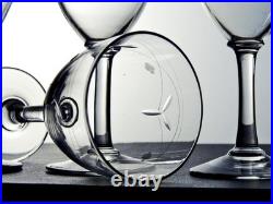 Service de 6 verres à vin en cristal Saint Louis Argental (circa 1920)