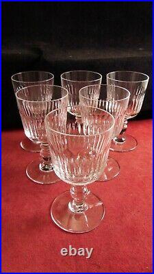 Service de 6 verres à vin en cristal de Saint Louis modèle Sisley