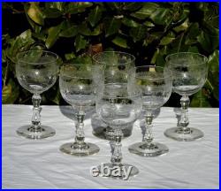 Service de 6 verres en cristal de Saint Louis modèle Micado Haut. 12,7 cm