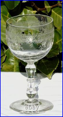 Service de 6 verres en cristal de Saint Louis modèle Micado Haut. 12,7 cm