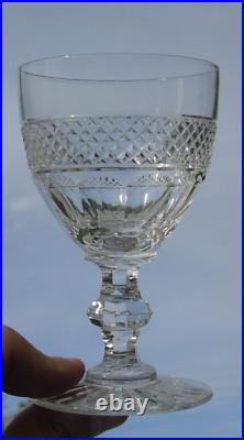 Service de 6 verres en cristal de Saint Louis modèle Trianon Haut. 9,8 cm signés