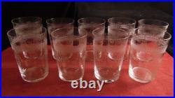 Service de 9 gobelets en cristal de Saint Louis modèle Papin 10 cm
