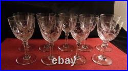 Service de 9 verres a vin / porto en cristal de Saint Louis modèle Tiflis