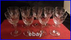 Service de 9 verres a vin / porto en cristal de Saint Louis modèle Tiflis