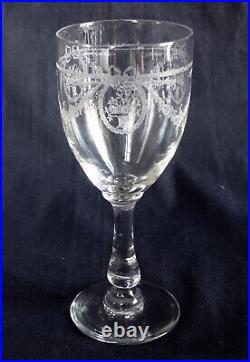 Service de verres en cristal de St Louis modèle Sapho gravé 24 pièces
