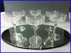 Set de 6 Coupes à Champagne en cristal de Saint Louis / Modèle Anvers N°1