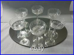 Set de 6 Coupes à Champagne en cristal de Saint Louis / Modèle Anvers N°1