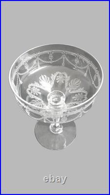 Set de 6 Coupes à Champagne en cristal de Saint Louis / Modèle Anvers N°1