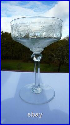 Set de 6 Coupes à Champagne en cristal de Saint Louis / Modèle Anvers N°1
