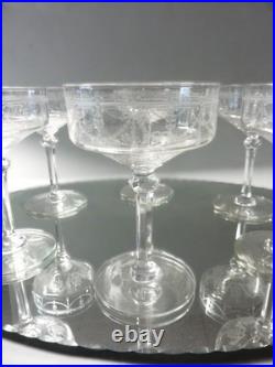 Set de 6 Coupes à Champagne en cristal de Saint Louis / Modèle Anvers N°1