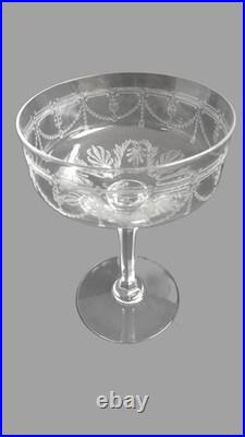Set de 6 Coupes à Champagne en cristal de Saint Louis / Modèle Anvers N°1