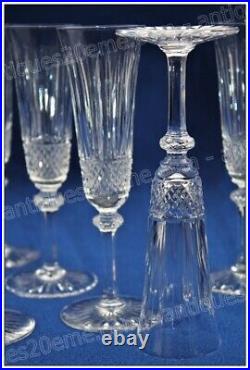 Set de 6 flûtes à champagne en cristal de St Louis modèle Tommy 20.5 cm