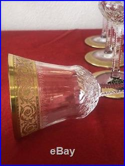 Six Verre à Vin Blanc en cristal de Saint Louis modèle Thistle (1)