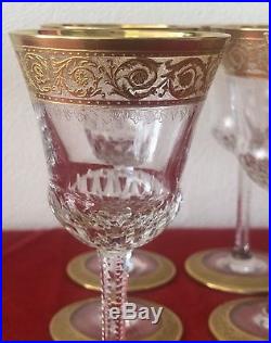 Six Verre à Vin Blanc en cristal de Saint Louis modèle Thistle (6)