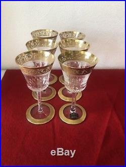 Six Verre à Vin Rouge en cristal de Saint Louis modèle Thistle (1)