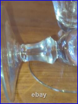 Six verres à eau en cristal décor de fleurs et frise dlg Baccarat St Louis