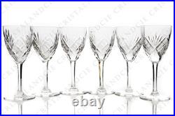 Six verres à eau n°2 Chantilly par Saint-Louis. Six water glasses n°2 Chantilly