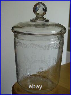 St Louis 1 Ancien Pot A Biscuits En Cristal Modele Micado Epoque 1920
