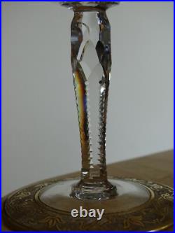 St Louis 2 Anciennes Coupes A Champagne En Cristal Gravure Modele Callot Gold
