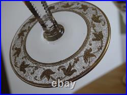 St Louis 2 Anciennes Coupes A Champagne En Cristal Gravure Modele Callot Gold
