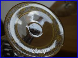St Louis 2 Anciennes Coupes A Champagne En Cristal Gravure Modele Callot Gold