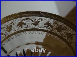 St Louis 2 Anciennes Coupes A Champagne En Cristal Gravure Modele Callot Gold