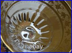 St Louis 2 Anciennes Coupes A Champagne En Cristal Gravure Modele Callot Gold